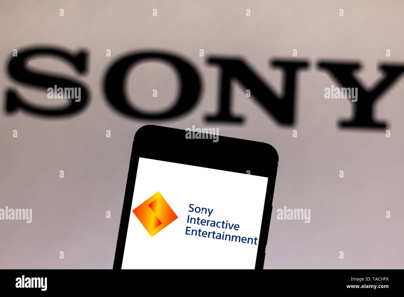 Le Brésil. 23 mai, 2019. Sur cette photo, l'illustration Interactive Entertainment Sony logo est vu affichée sur un smartphone. Credit : Rafael Henrique/SOPA Images/ZUMA/Alamy Fil Live News Banque D'Images