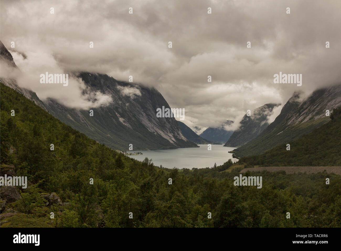 Vue d'un fjord en Norvège Banque D'Images