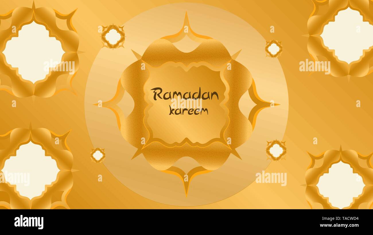 Ramadan kareem avec luxe d'or, motif ornemental islamique modèle vecteur carte de vœux Illustration de Vecteur