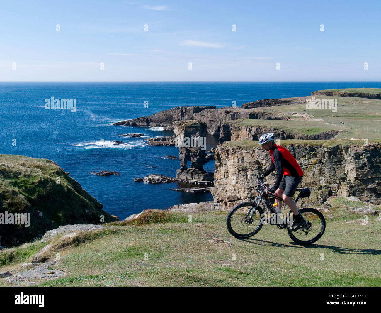 Vtt à Yesnaby, îles Orkney Banque D'Images
