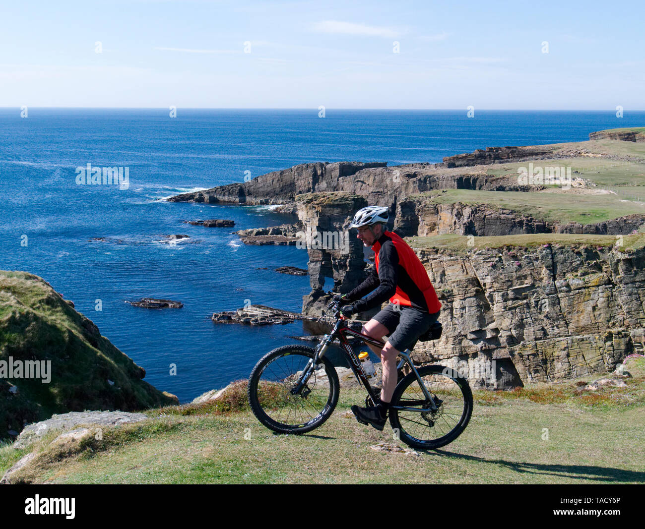 Vtt à Yesnaby, îles Orkney Banque D'Images