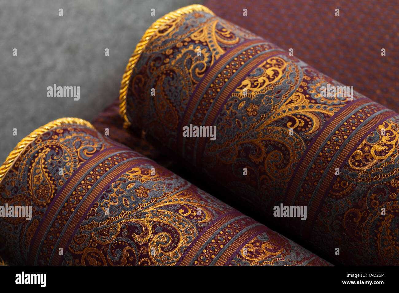 Vintage laminés tapis orientaux, close-up photo avec soft focus sélectif Banque D'Images