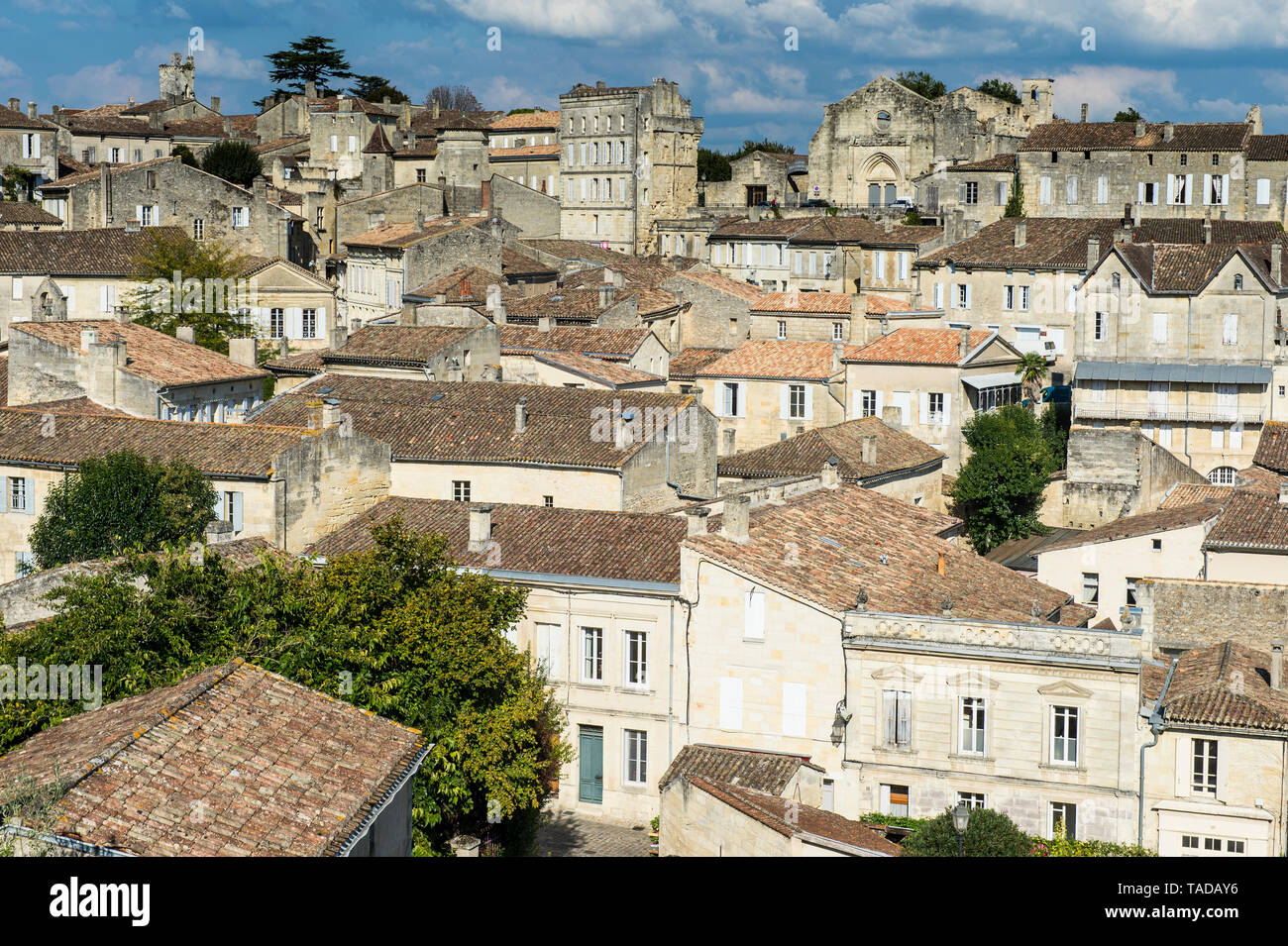 France, Saint Emilion, donnent sur le patrimoine mondial de l'Unesco sur la vue Banque D'Images