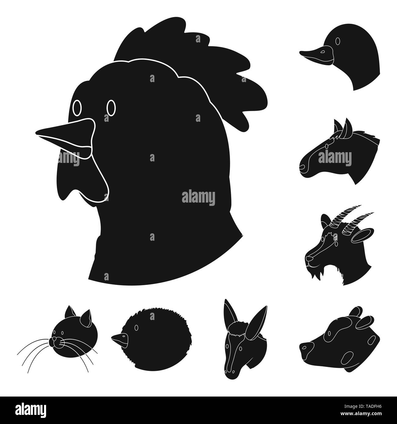 Objet isolé de ranch et organique symbole. Jeu de ranch et de la tête pour l'icône vecteur stock. Illustration de Vecteur