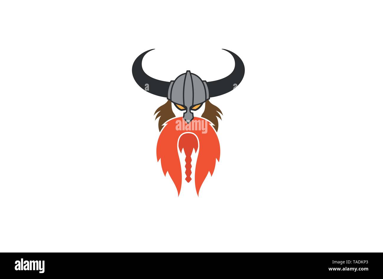 Creative Abstract Viking Head logo Vector Design icône symbole Illustration Illustration de Vecteur