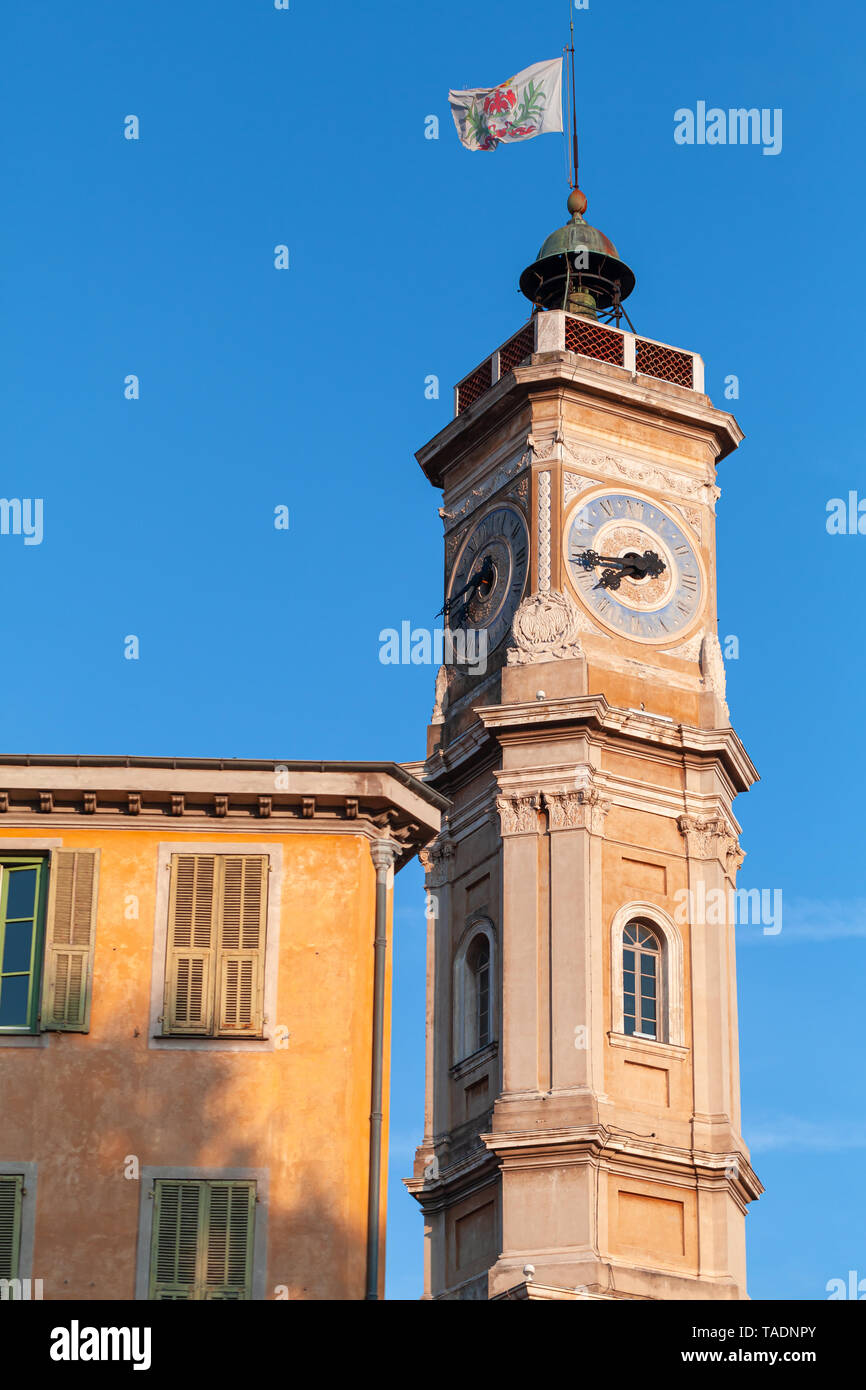 La tour de saint François dans la ville de Nice. D'Azur, France Banque D'Images