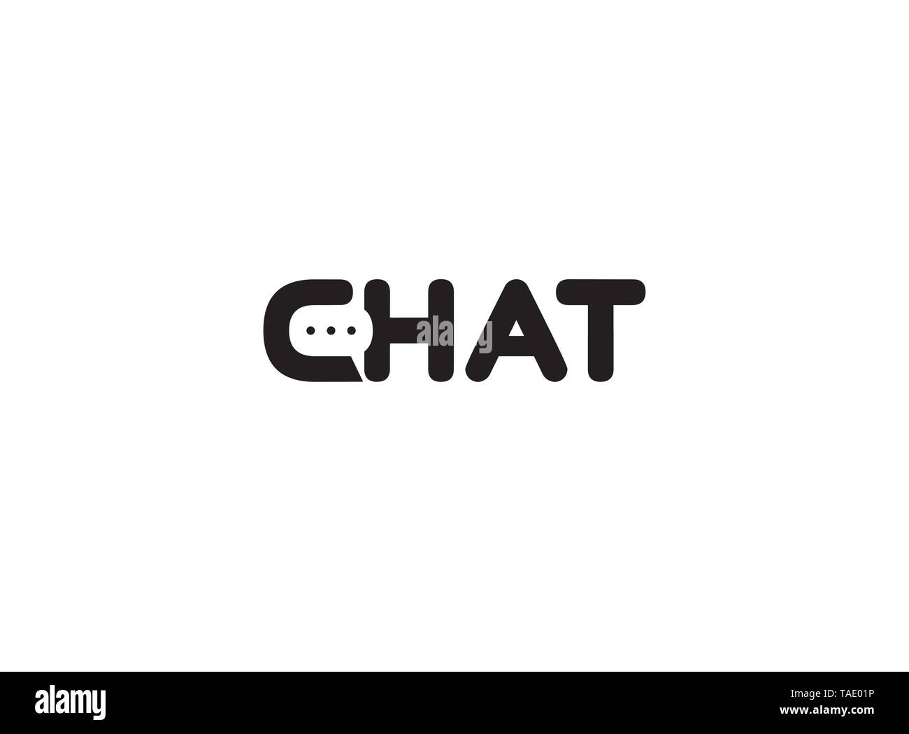 Logo Chat créative Lettre talk Illustration de Vecteur