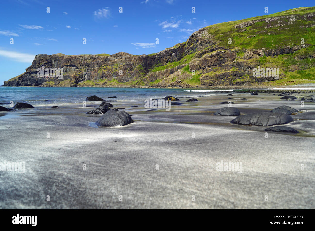 La plage de Talisker est près du village de Carbost sur l'île de Skye Banque D'Images