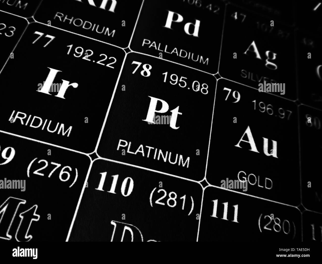 Le platine sur le tableau périodique des éléments Photo Stock Alamy — free download