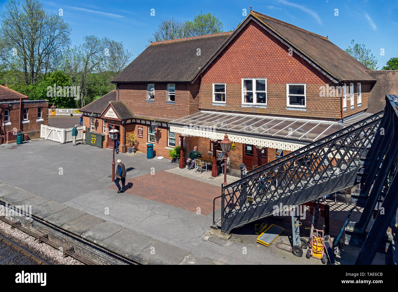 La gare de capacités au à Bluebell Railway station East Sheffield Park dans le Surrey England UK Banque D'Images