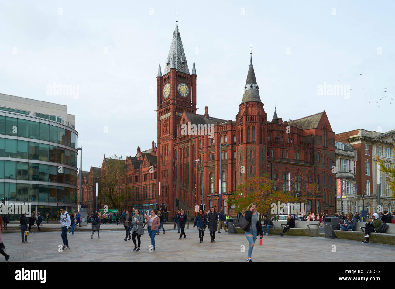 LIVERPOOL, Royaume-uni - NOV 21,2017 : moderne d'un ancien bâtiment dans la ville de Liverpool Banque D'Images
