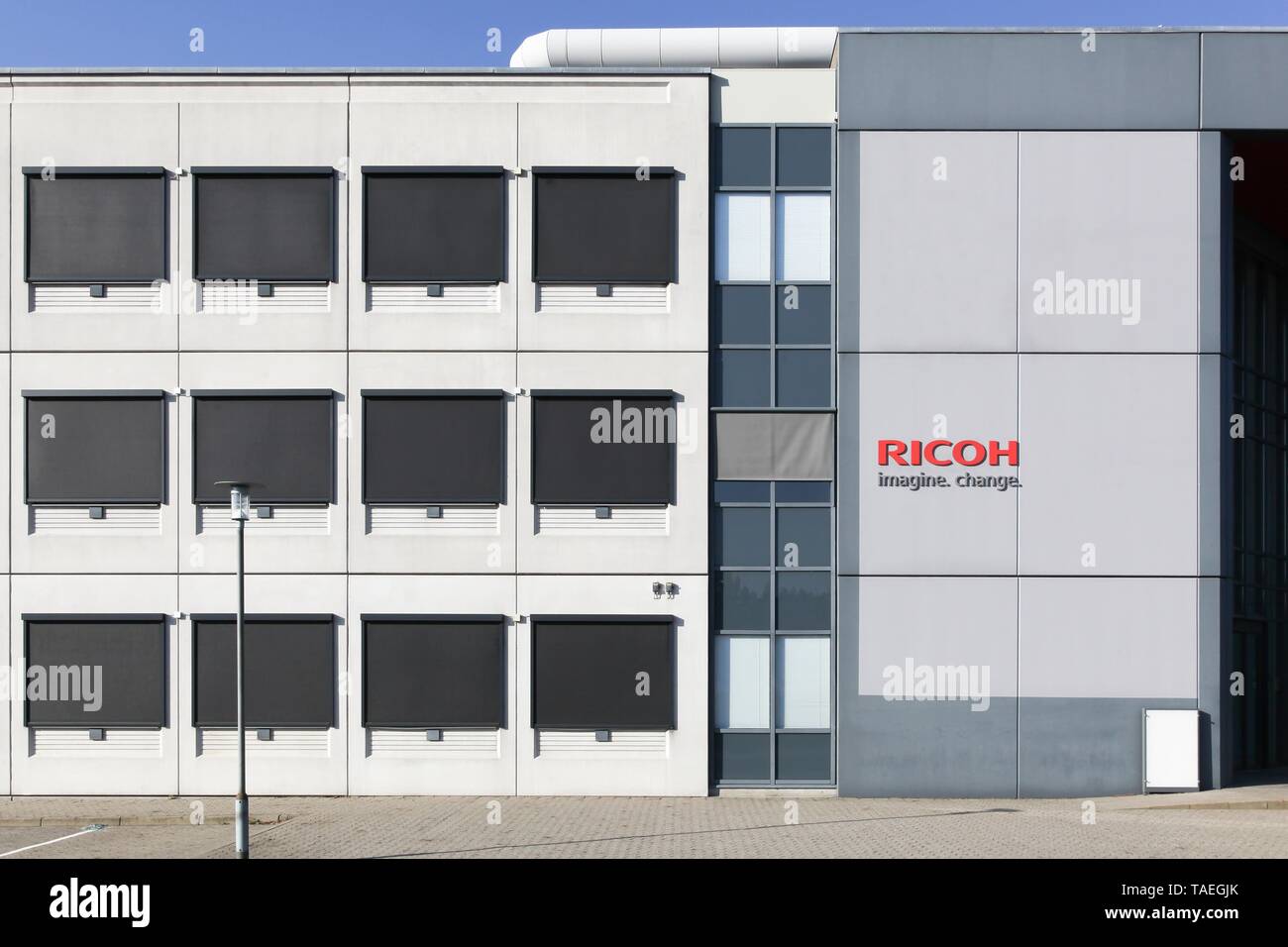 Le Danemark, de Skejby - Octobre 14, 2018 : Ricoh immeuble de bureaux. Ricoh Company, Ltd. est une multinationale japonaise de l'électronique et d'imagerie Banque D'Images