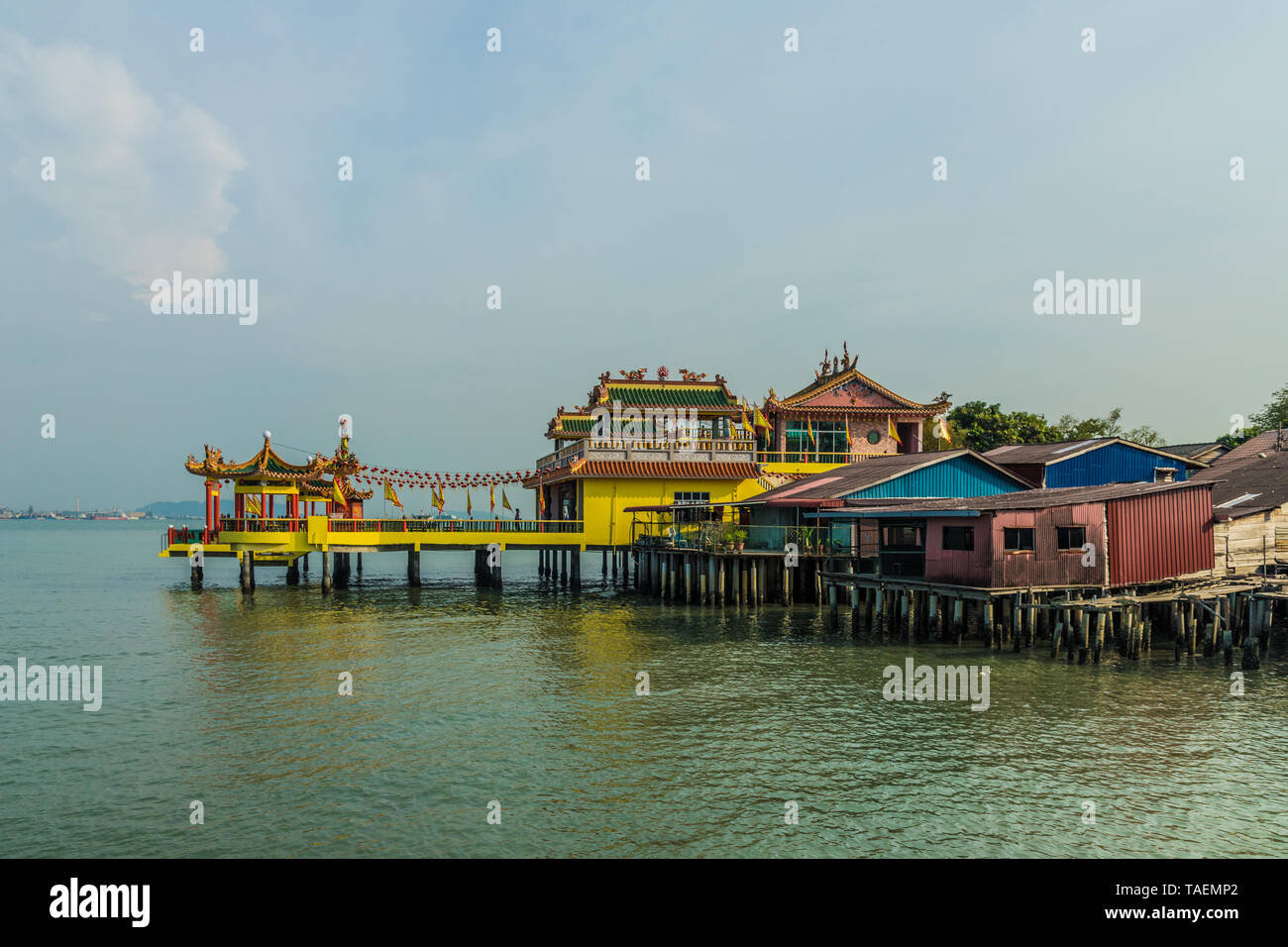 Le Bean Boo Thean temple sur la rivière à George Town Malaisie Banque D'Images