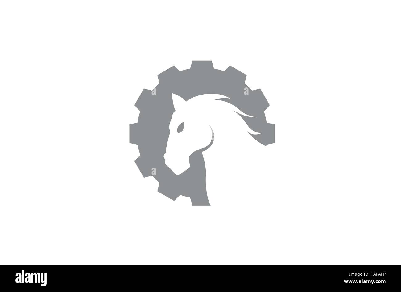 Tête de cheval création logo Vector Illustration symbole de vitesse Illustration de Vecteur