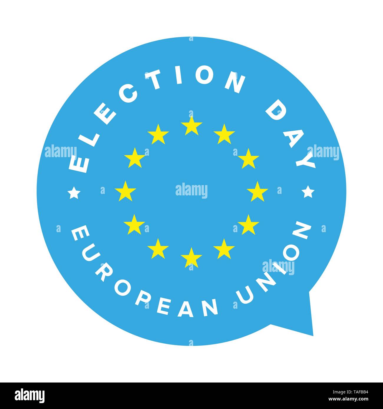 Élection de l'Union européenne vecteur signe insigne Illustration de Vecteur