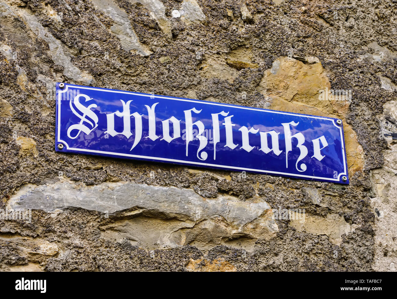 Schloßstrasse - Rue du Château à Braunfels Banque D'Images