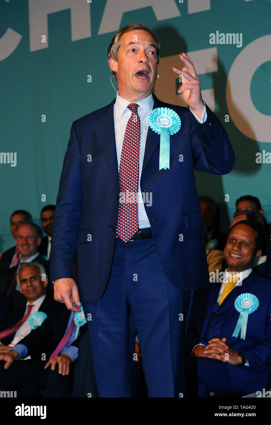 Nigel Farage Brexit Partie Rally, Londres, Royaume-Uni - 21 mai 2019 Banque D'Images