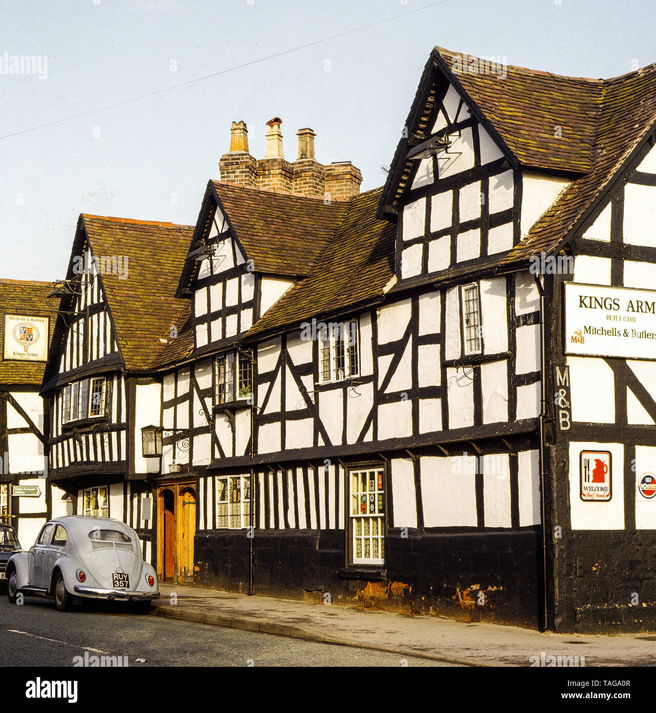 Le Kings Arms, Ombersley Worcestershire, 1982 Banque D'Images