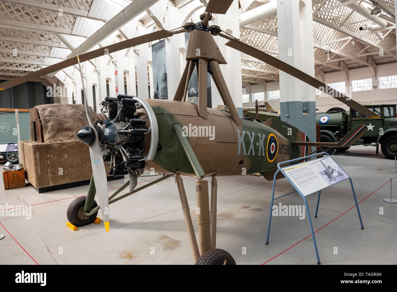 La Seconde Guerre mondiale Cierva C.30A Rota J'autogiro à l'Imperial War Museum, Duxford, España Banque D'Images