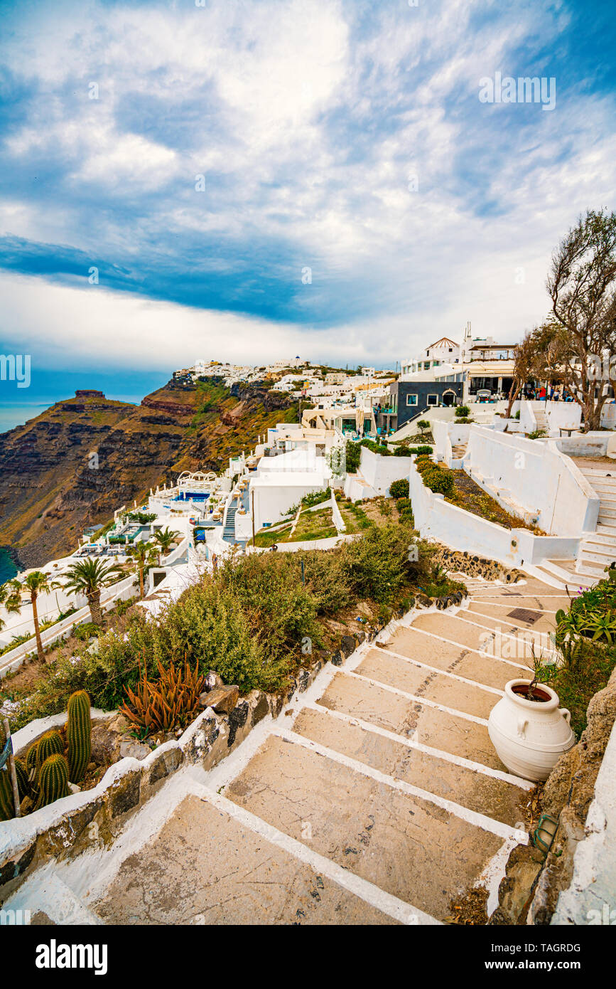 L'île de Santorin en Grèce, l'une des plus belles destinations de voyage du monde. Banque D'Images