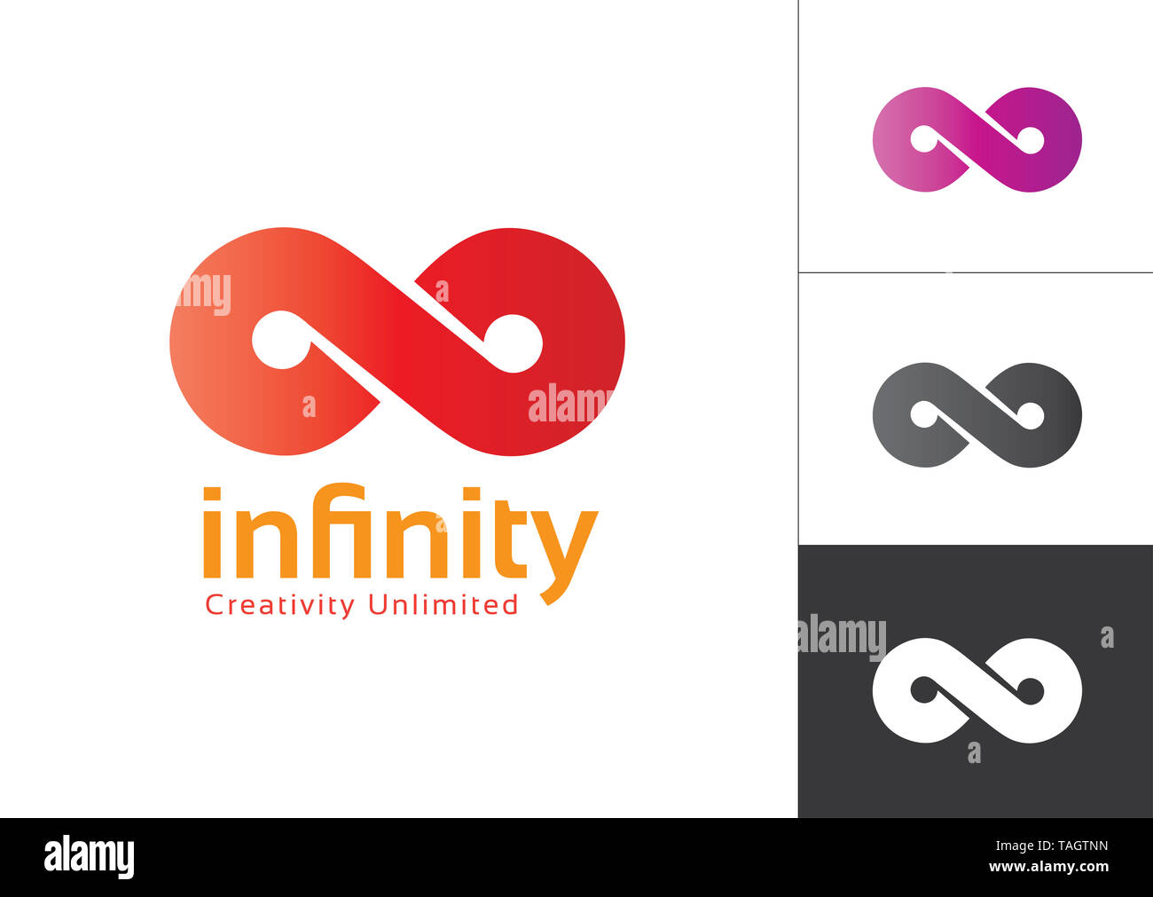 Symbole de l'infini avec le gradient de couleur rouge, violet, noir et blanc. Gradient dans la forme du symbole de l'infini. Gradient coloré signe huit. Banque D'Images Symbole de l'infini avec le gradient de couleur rouge, violet, noir et blanc. Gradient dans la forme du symbole de l'infini. Gradient coloré signe huit. Banque D'Images