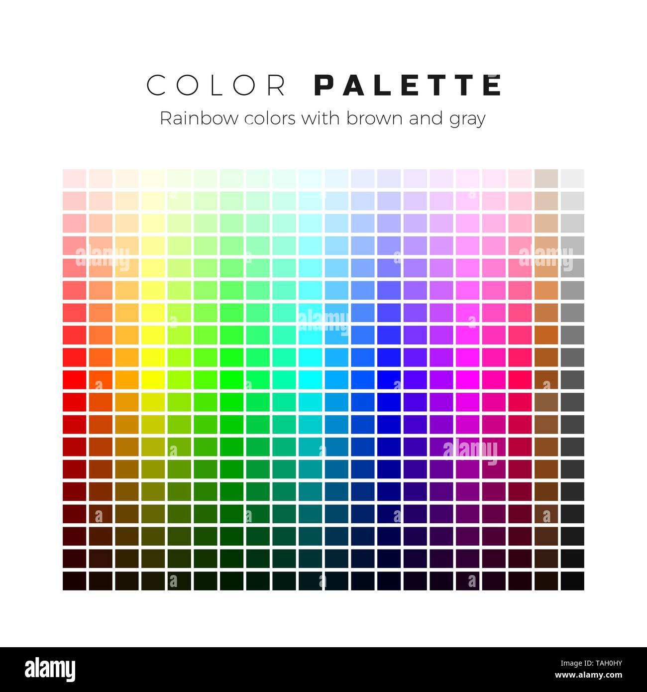 Palette de couleurs. Ensemble de couleurs vives de la palette arcen