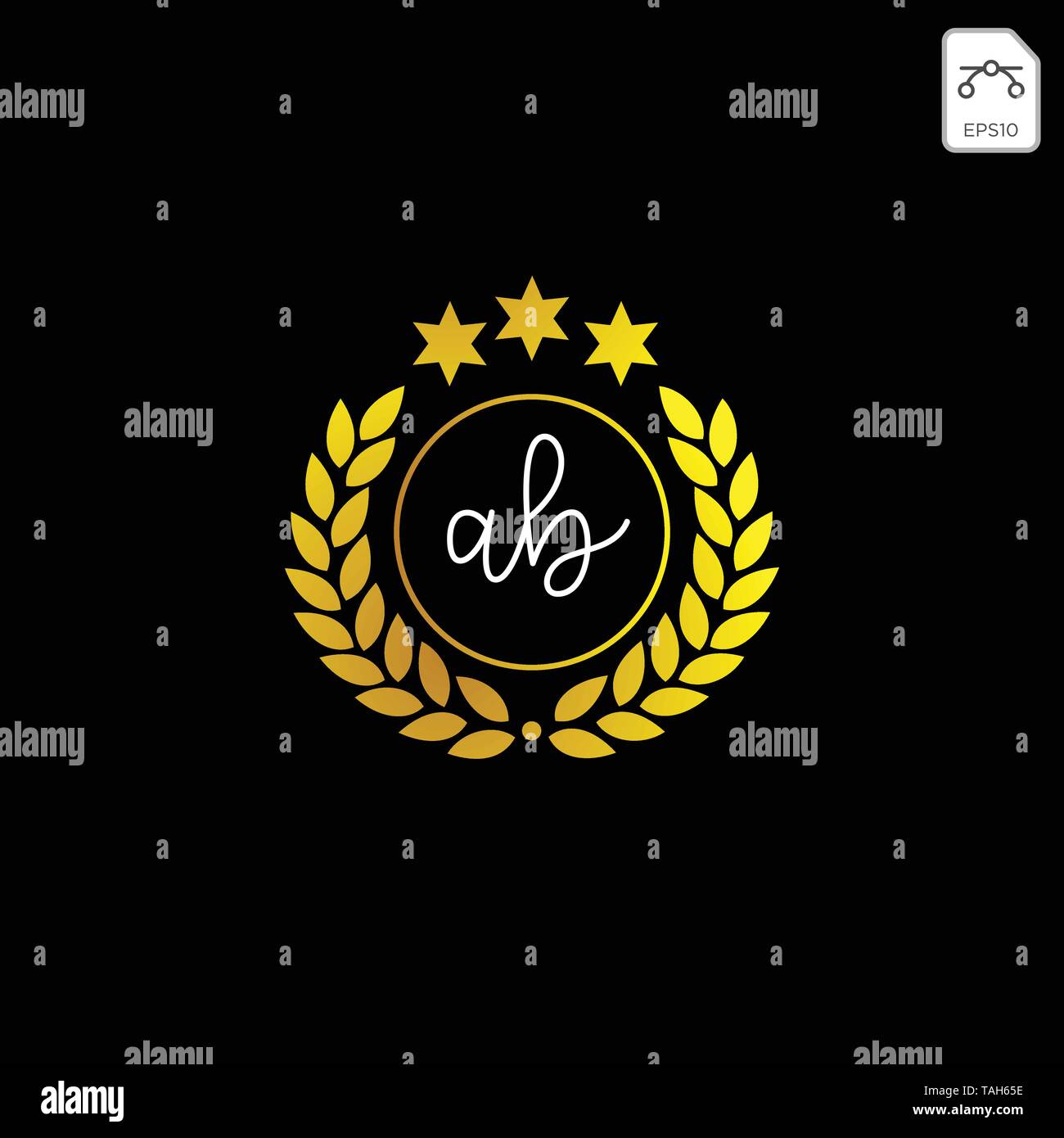 AB de luxe logo ou symbole initial business company icône vector isolated Illustration de Vecteur