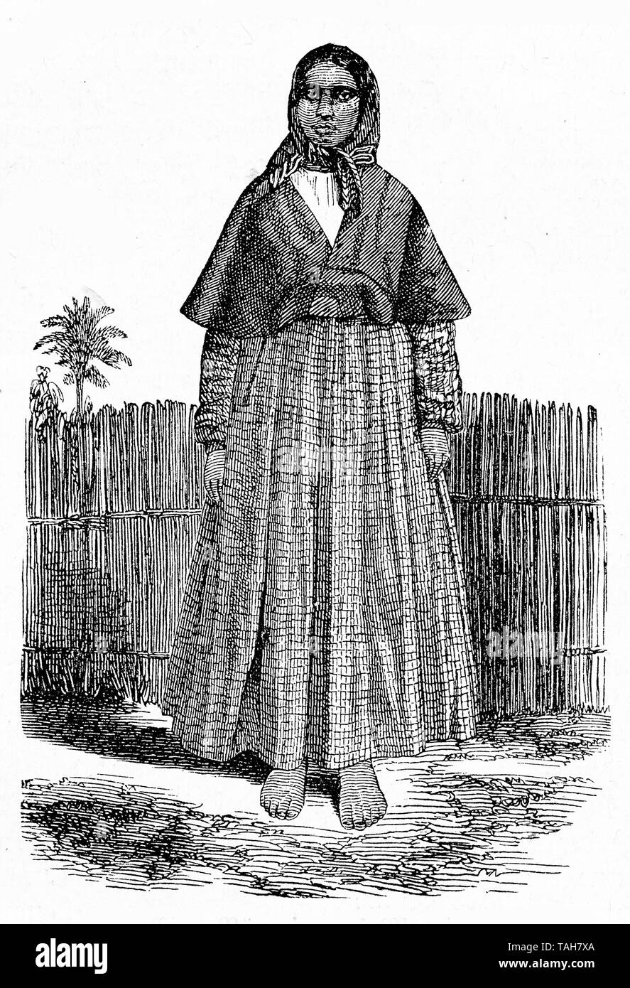 Productrice de l'île de Madère Portugal pieds nus dans le climat doux Banque D'Images