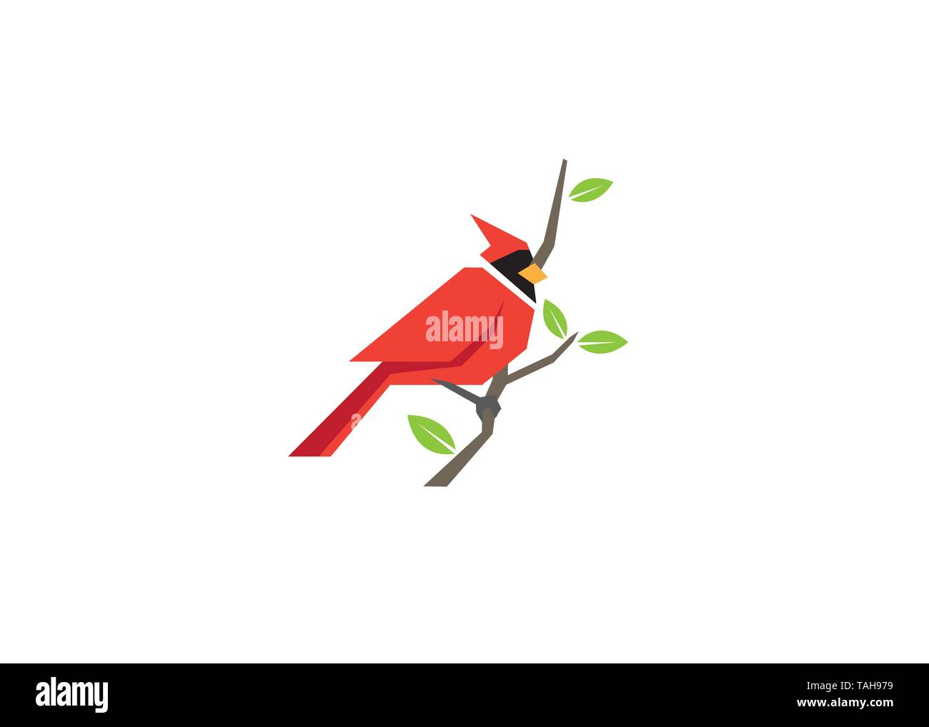 Le Cardinal OISEAU symbole du Logo Design Illustration vectorielle Illustration de Vecteur