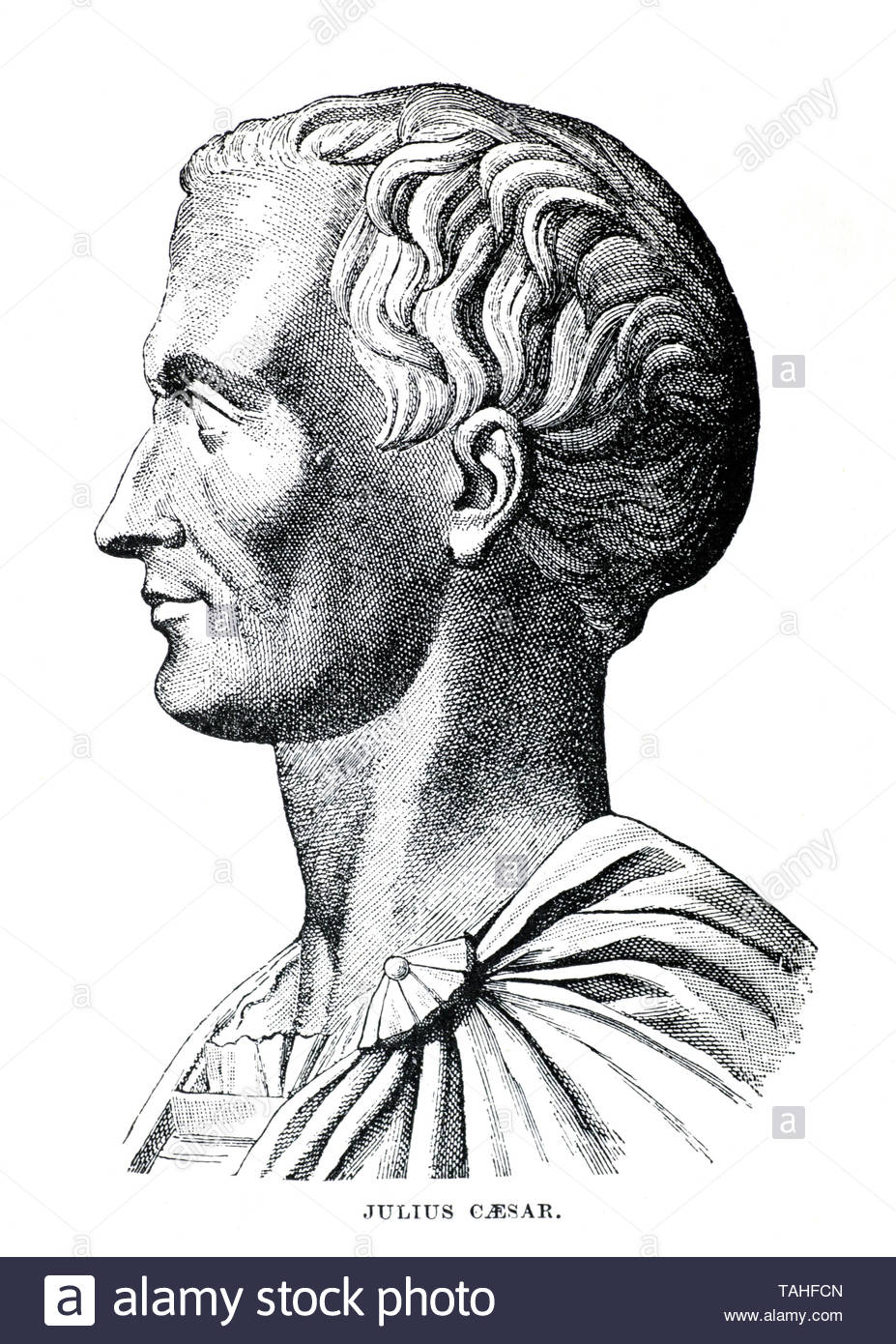 Gaius Julius Caesar portrait, 100 avant J.-C. - 44 av. J.-C., était un général et homme politique militaire romain de l'Empire romain Banque D'Images