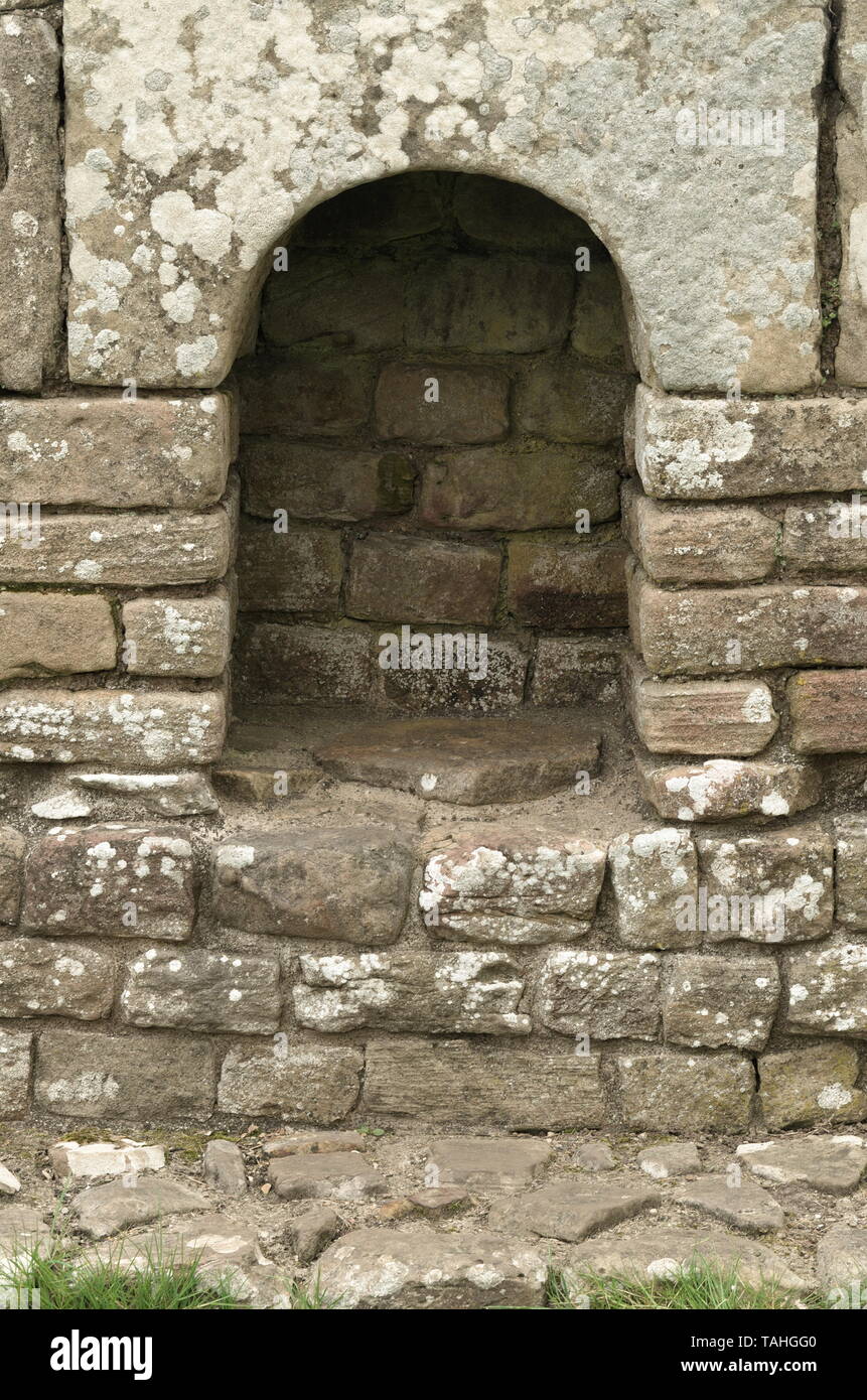 Les alcôves baignoire au fort romain de Chesters et Museum, Royaume-Uni Hexham Banque D'Images