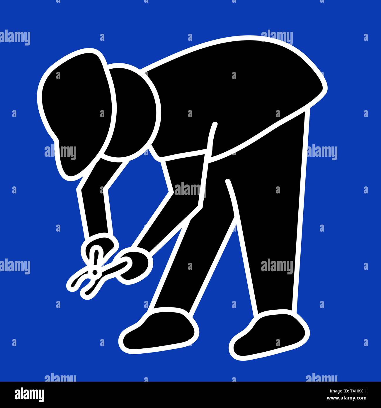 Builder au travail d'illustration vectorielle stock signe. Illustration de Vecteur