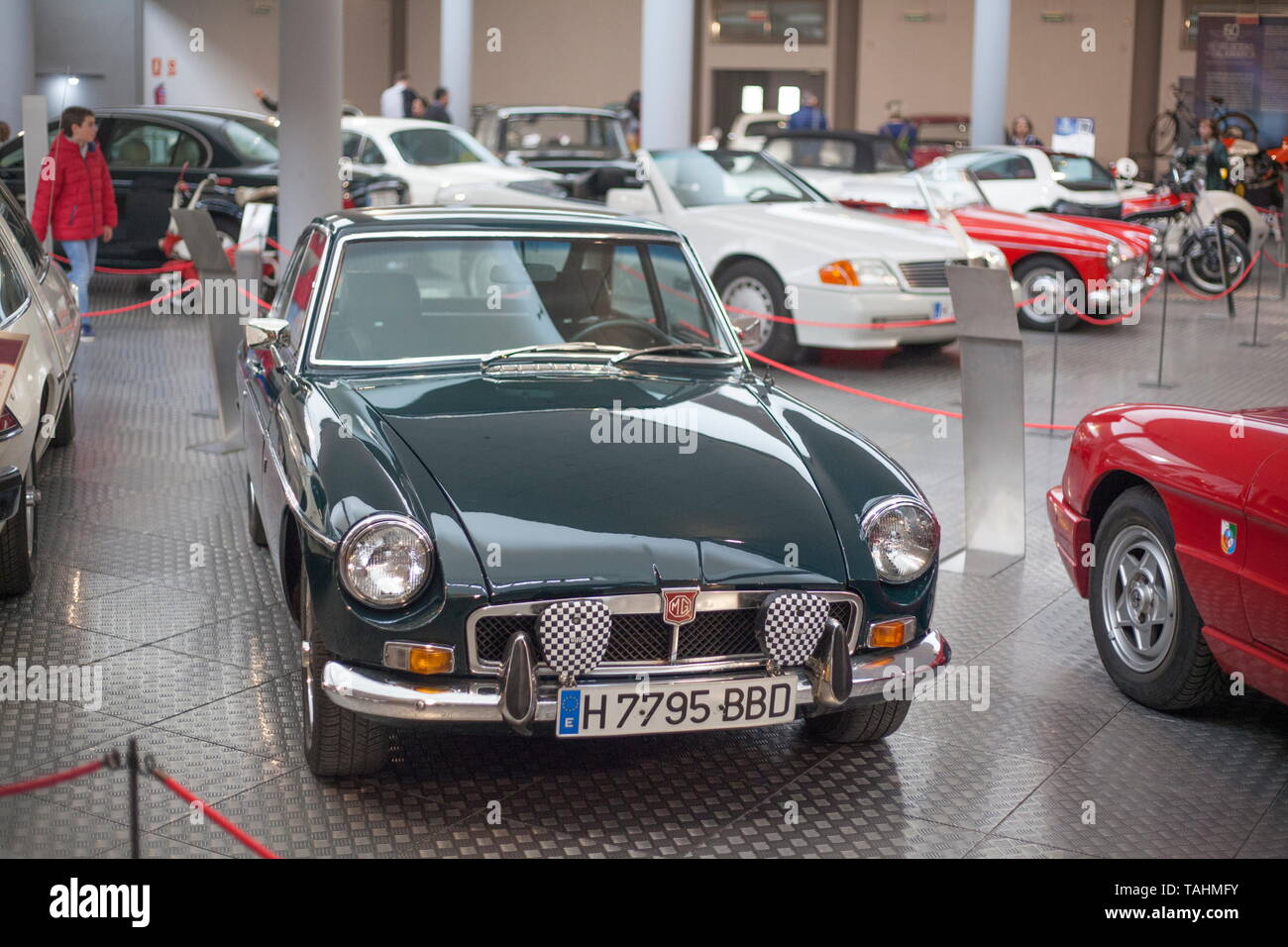 MG Oldtimer voiture dans le Musée de l'automotion de histrory, Salamanque, Castille Leon, Espagne, Europe Banque D'Images