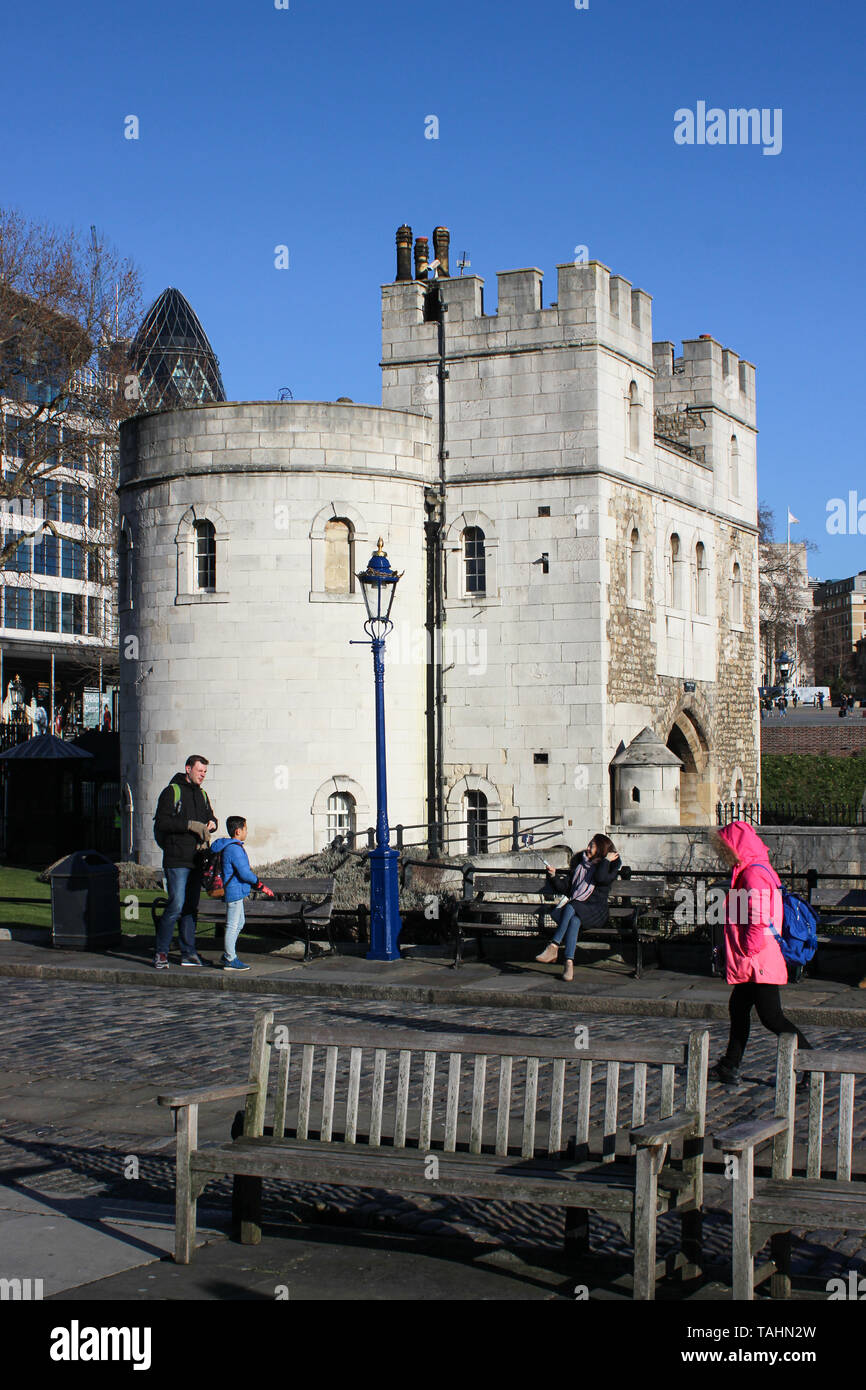 L'entrée principale de la Tour de Londres. Banque D'Images