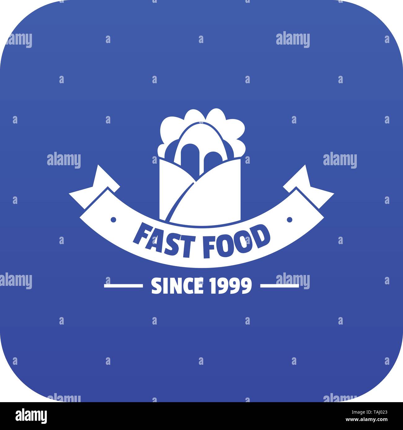 Sex fast food icon vector bleu Image Vectorielle Stock - Alamy