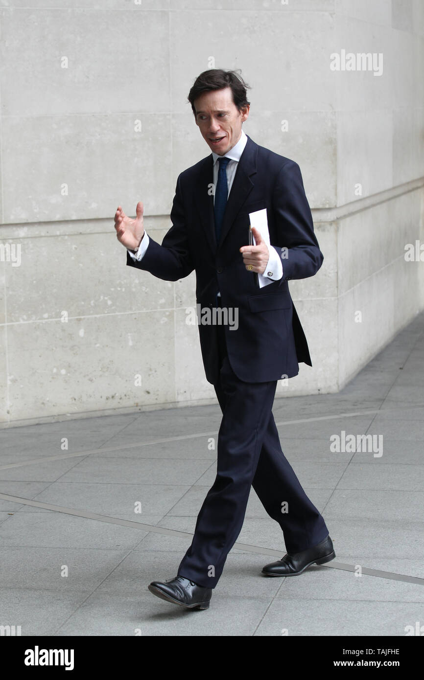 Londres, Royaume-Uni. 26 mai 2019. Rory Stewart Secrétaire d'État au développement international vu dans les studios de la BBC à Londres Banque D'Images