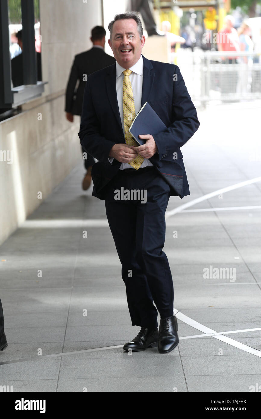 Londres, Royaume-Uni. 26 mai 2019. Liam Fox Secrétaire d'État au commerce international vu dans les studios de la BBC à Londres Banque D'Images