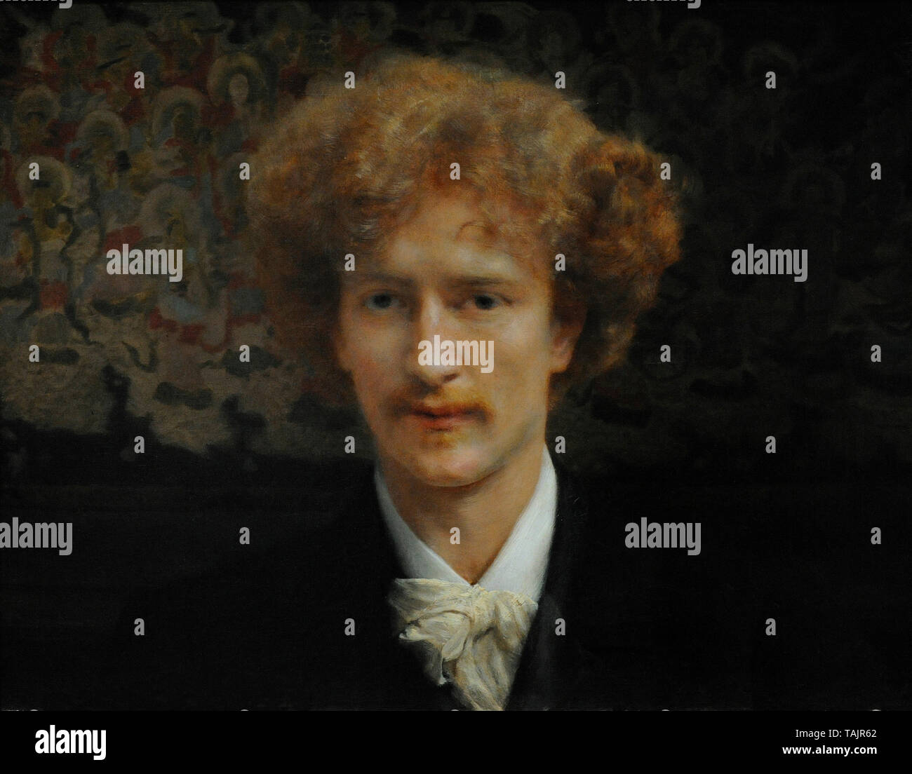 Ignacy Jan Paderewski (1860-1941). Homme politique polonais, le compositeur et pianiste. Portrait par Lawrence Alma-Tadema (1836-1912), 1890. Musée national. Varsovie. La Pologne. Banque D'Images