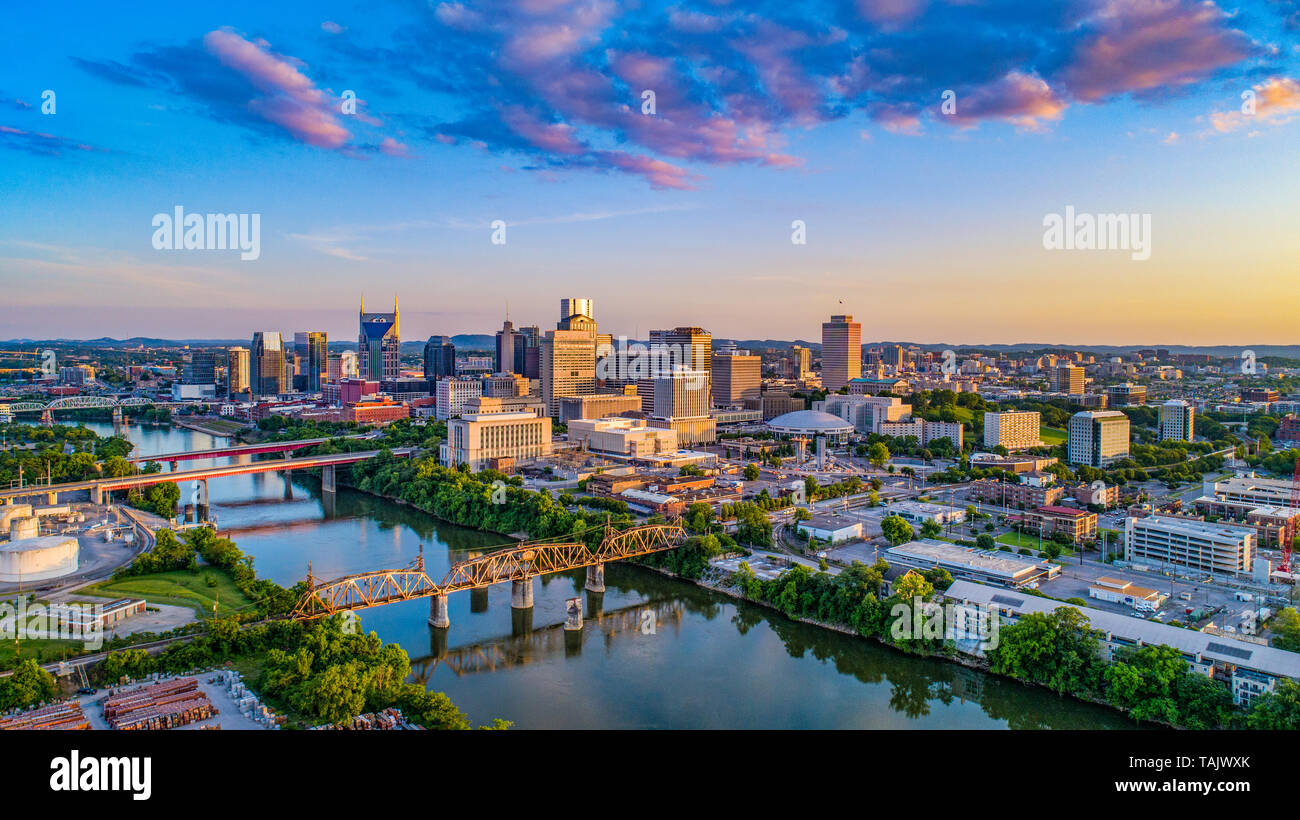 Nashville, Tennessee TN d'horizon. Banque D'Images