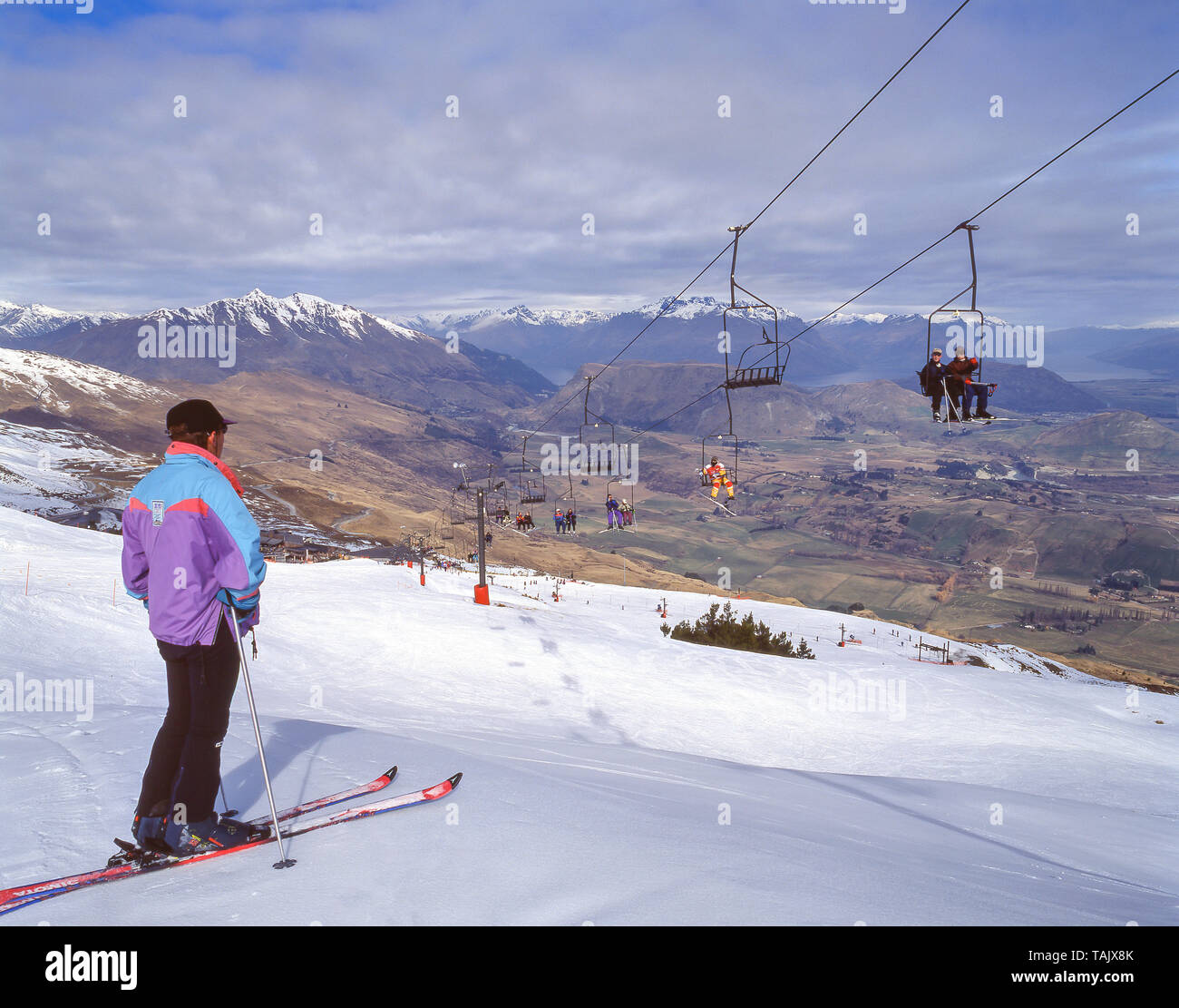 Coronet Peak Ski Resort, Queenstown, Région de l'Otago, île du Sud, Nouvelle-Zélande Banque D'Images