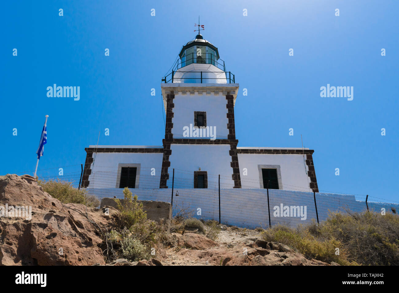 Akrotiri à Santorin Grèce Faros Banque D'Images