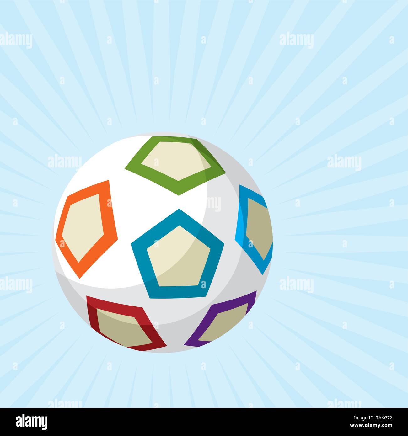 Ballon de soccer en icône style plat. Vector illustration isolé Illustration de Vecteur