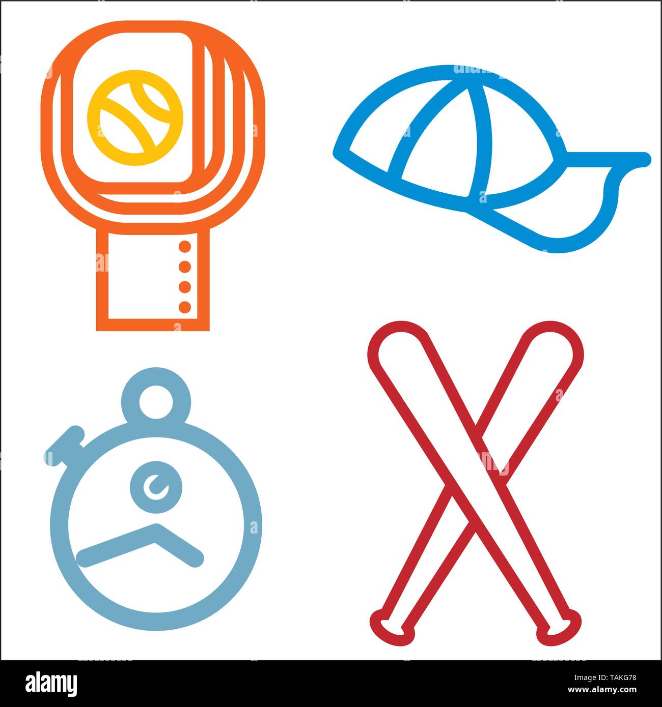 L'icône Baseball télévision vector set. Fichier éditable de vecteur. Illustration de Vecteur