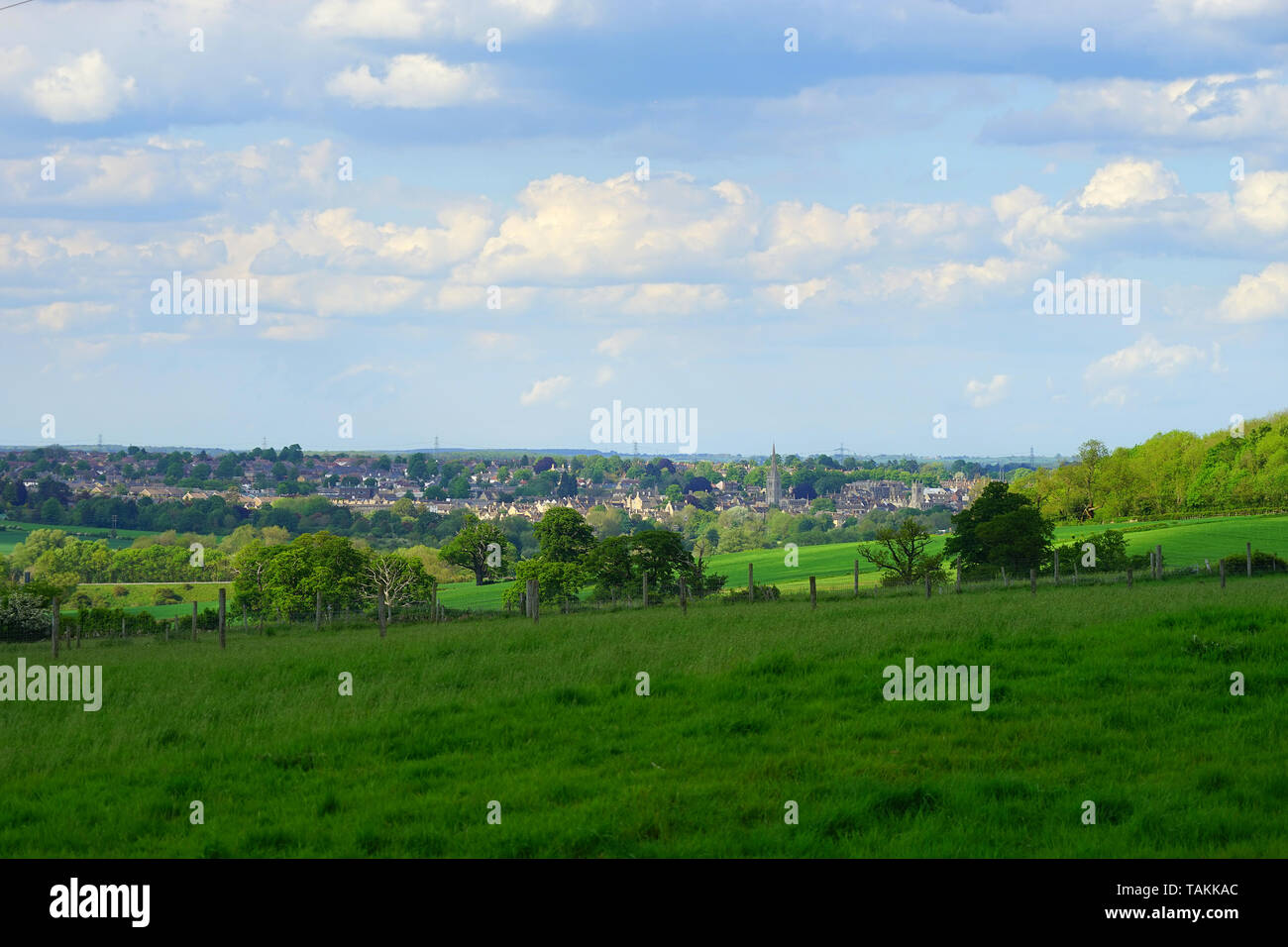 Vue d'Easton sur la colline à travers à Stamford, Lincs Banque D'Images
