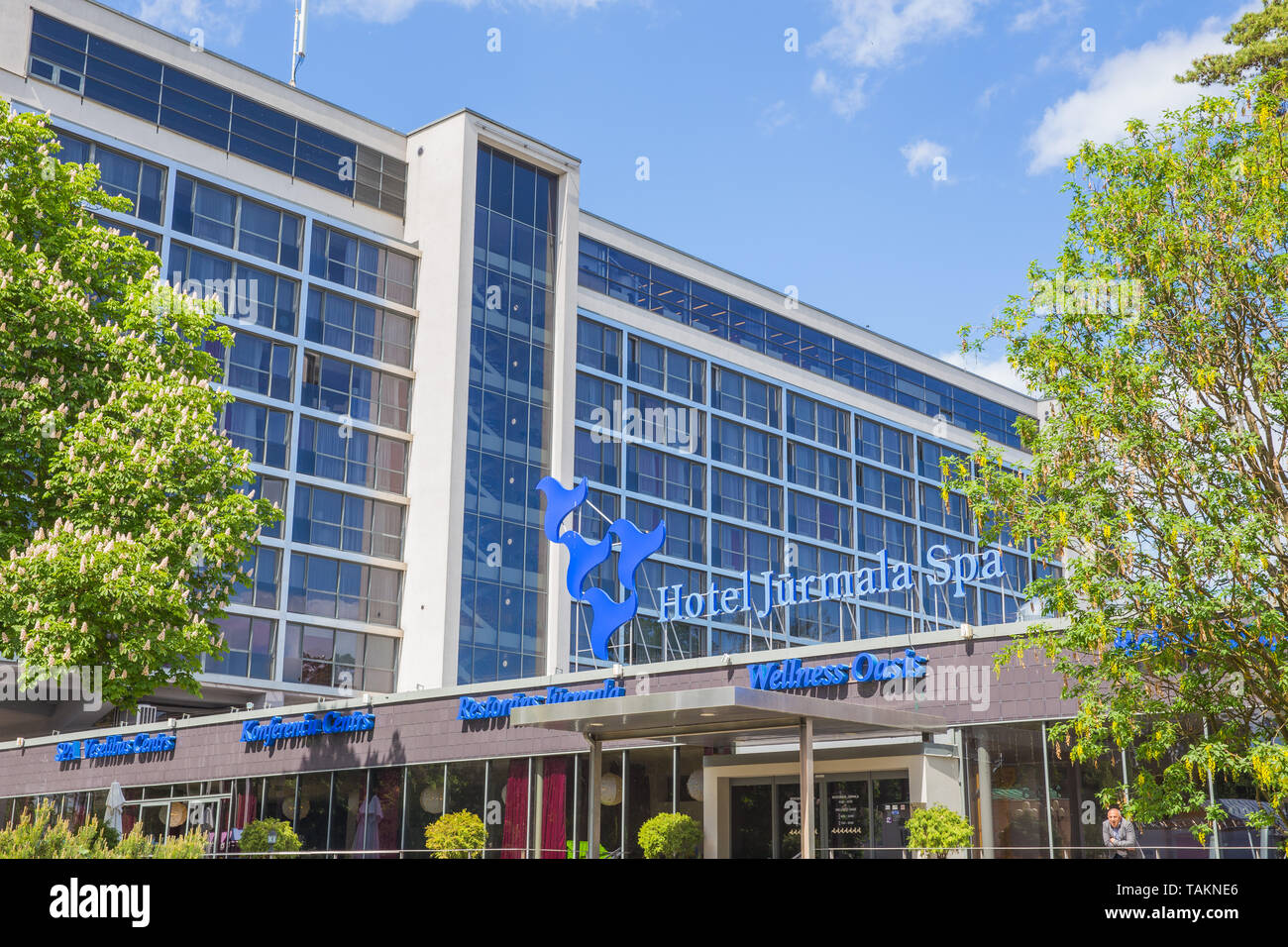Ville Jurmala, République de Lettonie. Urban street view avec bâtiment de l'hôtel. 2019. 25. Peut Banque D'Images