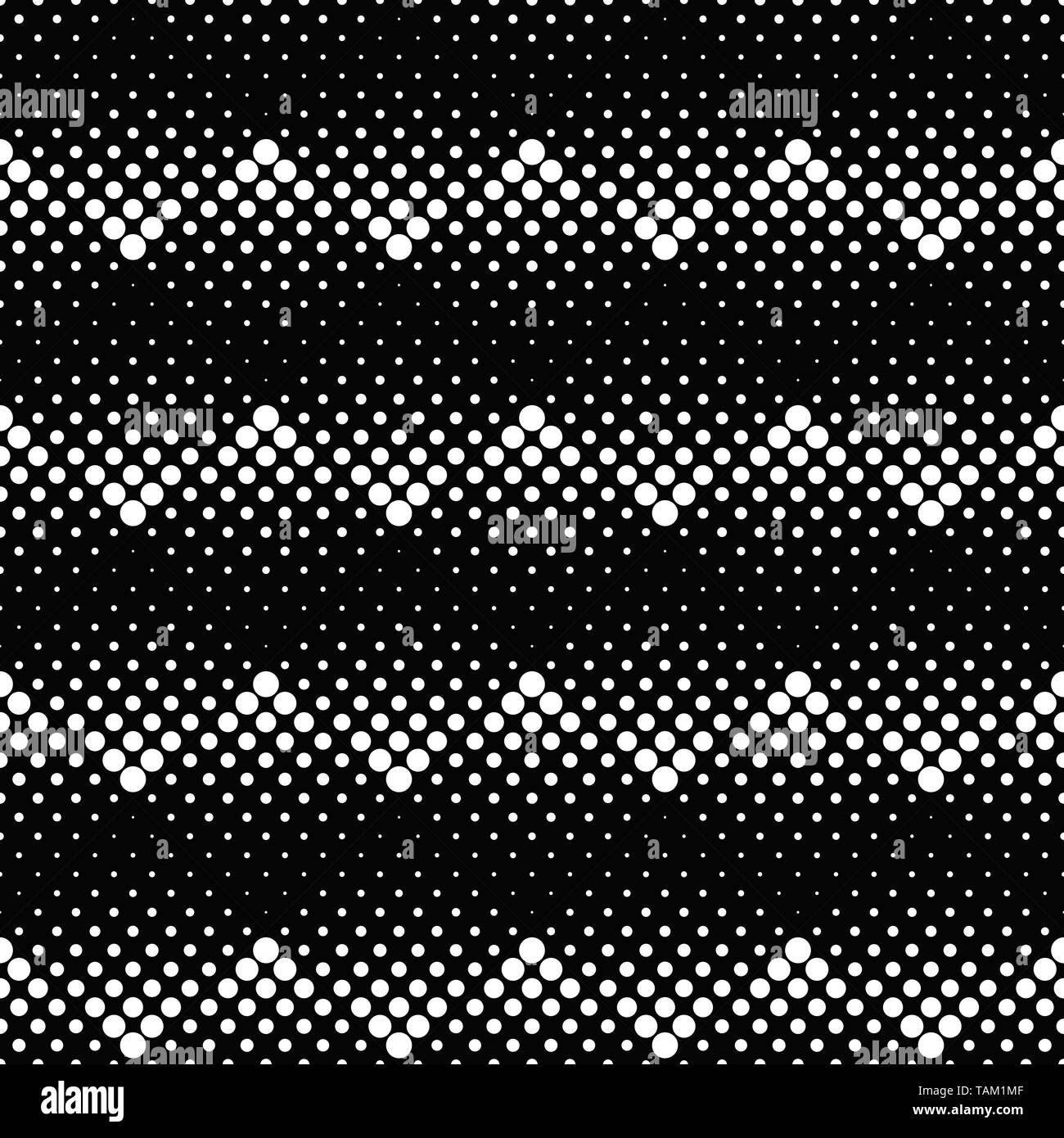 Géométrique rétro noir et blanc fond de points. Illustration de Vecteur