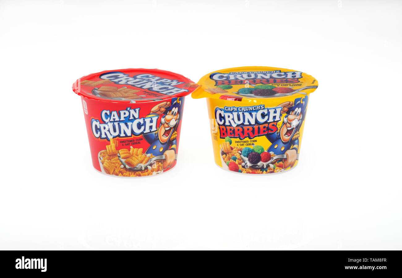 Cap'n Crunch Crunch & Céréales Fruits tasses Banque D'Images