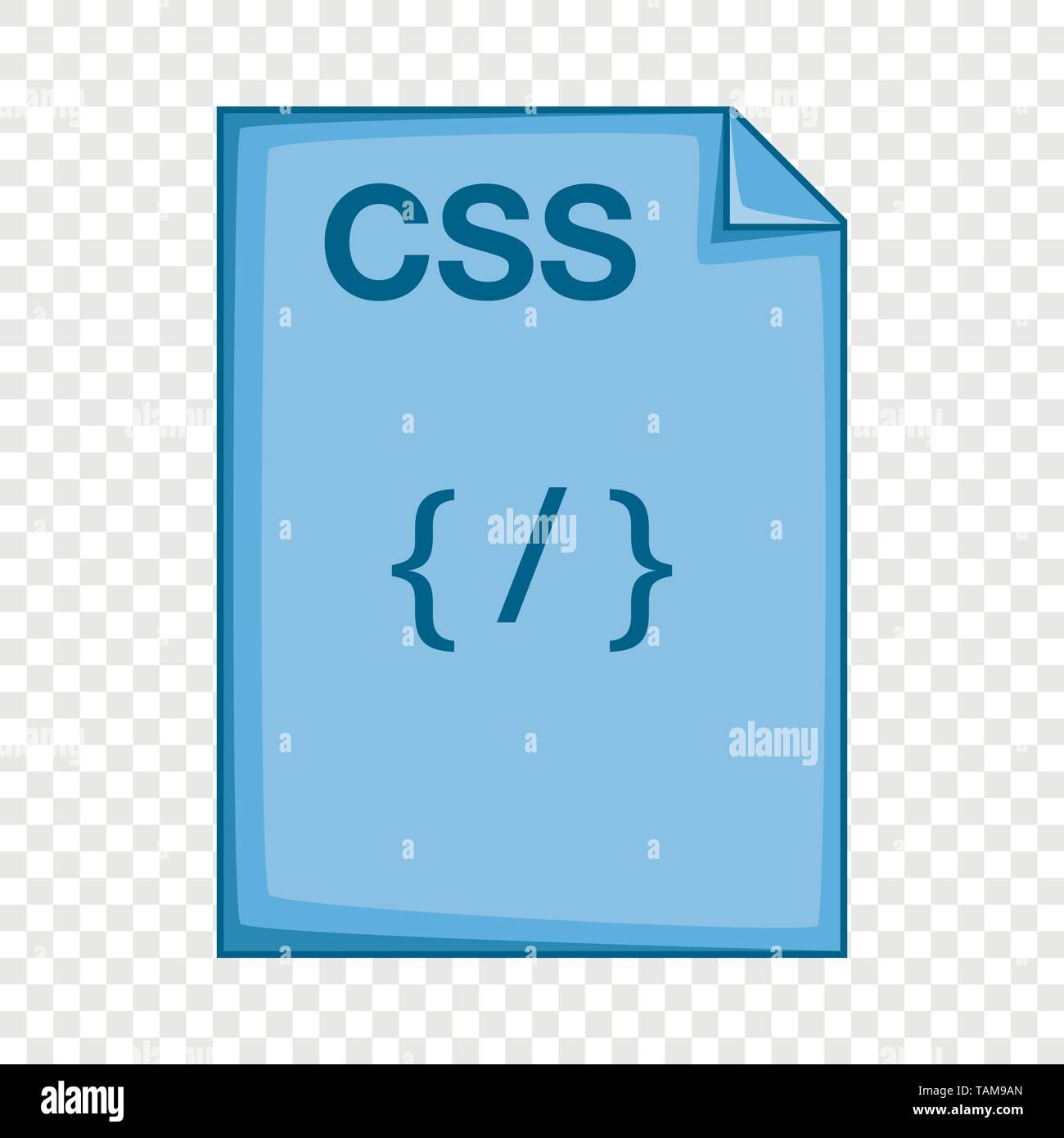 L'icône de fichier CSS style cartoon, Illustration de Vecteur