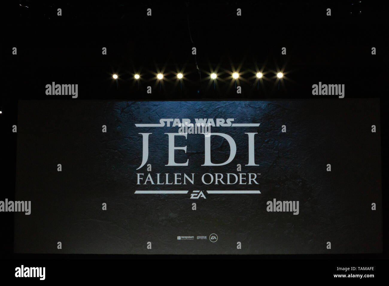 Logo pour Star Wars Jedi : l'ordre tombé vide jeu présenté à Star Wars Celebration 2019 - Chicago, IL Banque D'Images