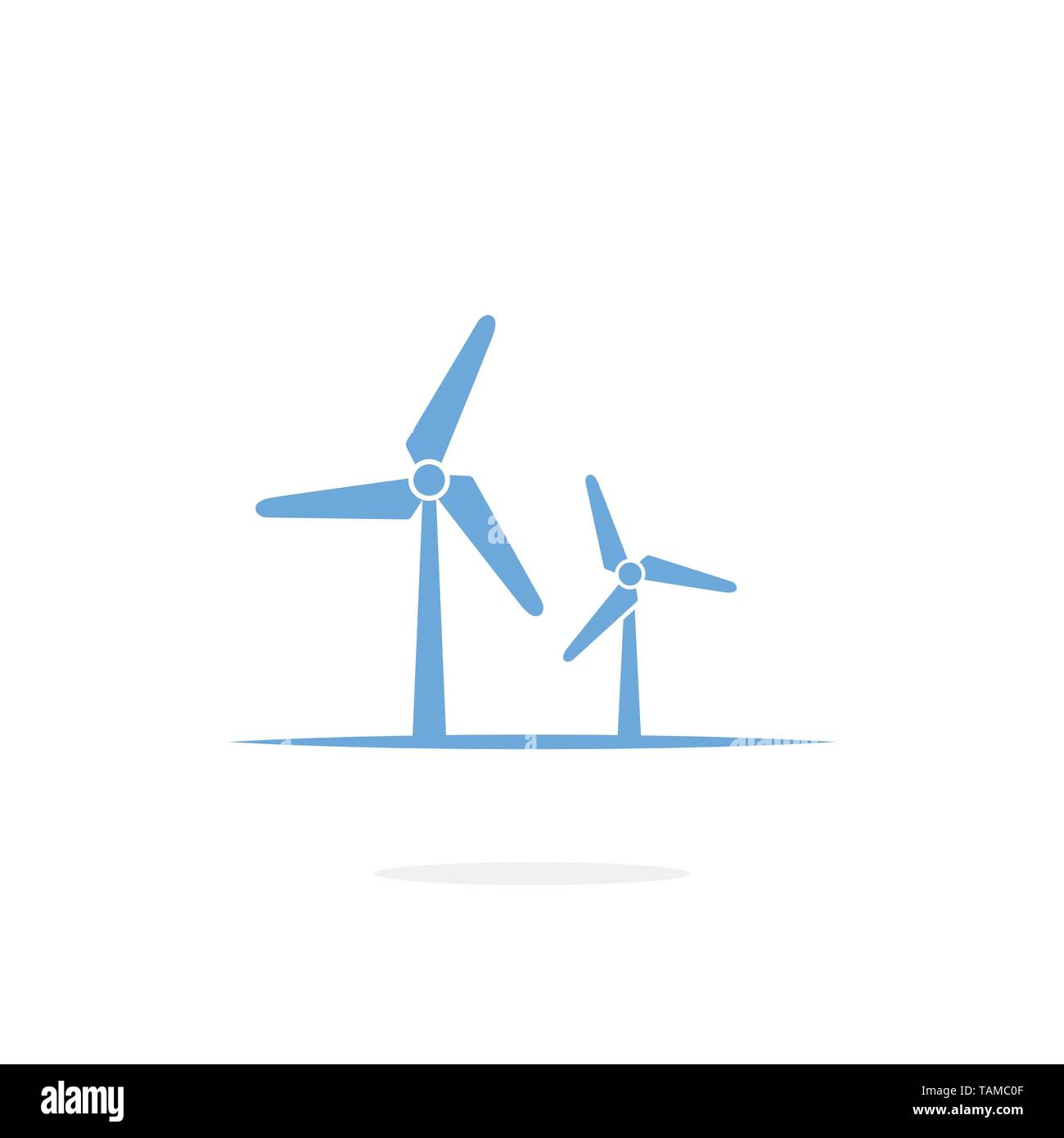 L'icône d'éolienne sur fond blanc Illustration de Vecteur